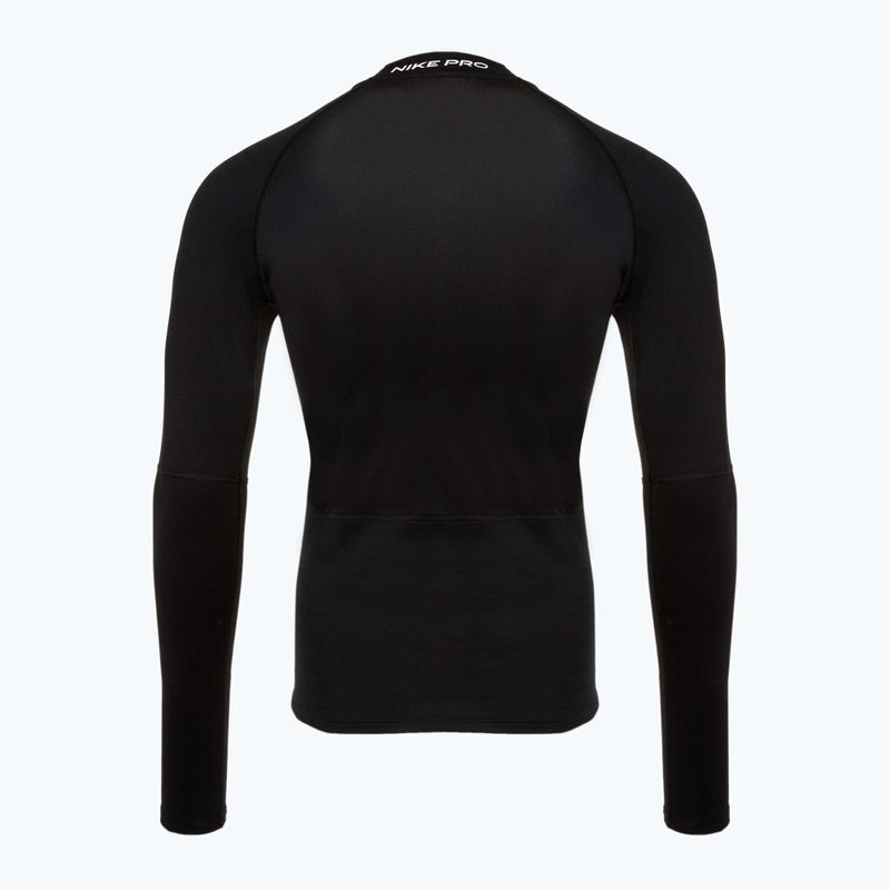 Férfi hosszú ujjú edzőfelső Nike Pro Dri-Fit Warm black/white 2