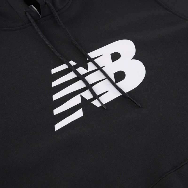 Férfi New Balance Core Brushed kapucnis pulóver fekete 5