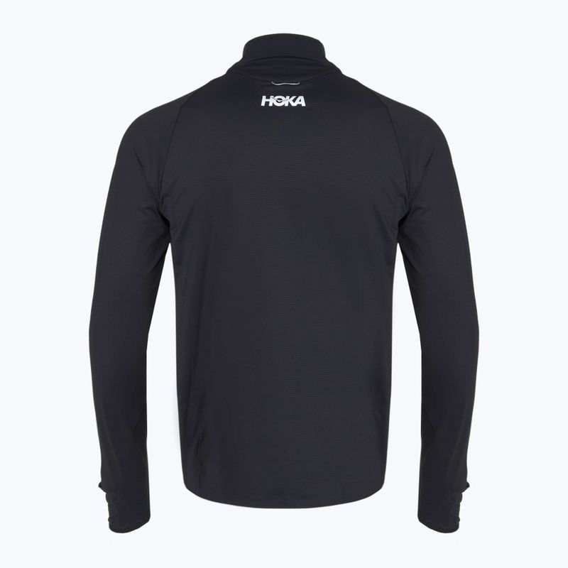 Férfi HOKA GlideTech Quarter Zip futó melegítőfelső fekete 2