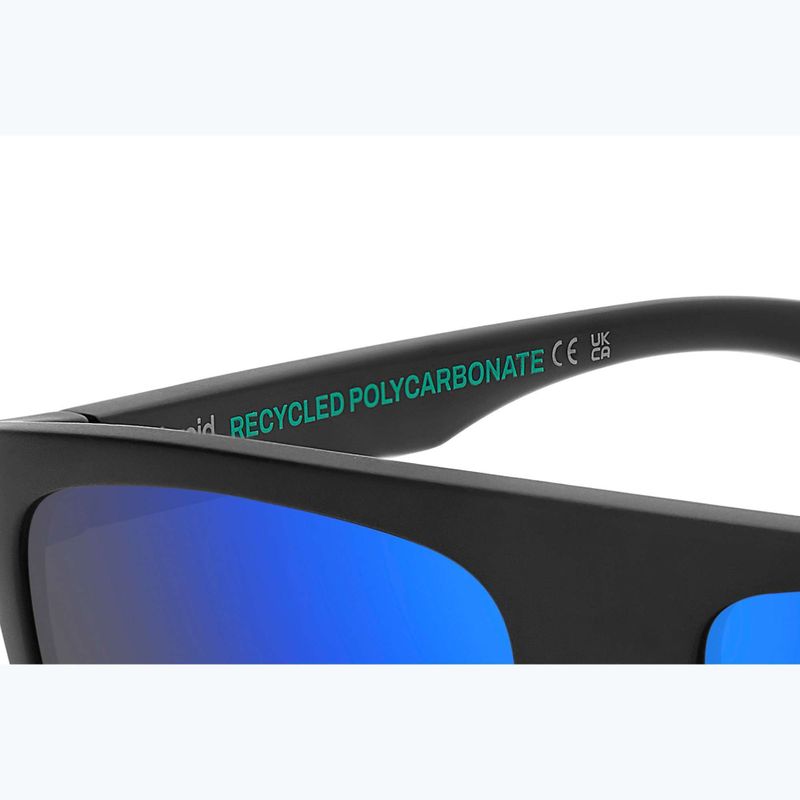 Polaroid PLD 2162/S matt fekete kék/kék tükör polarizált férfi napszemüveg 6