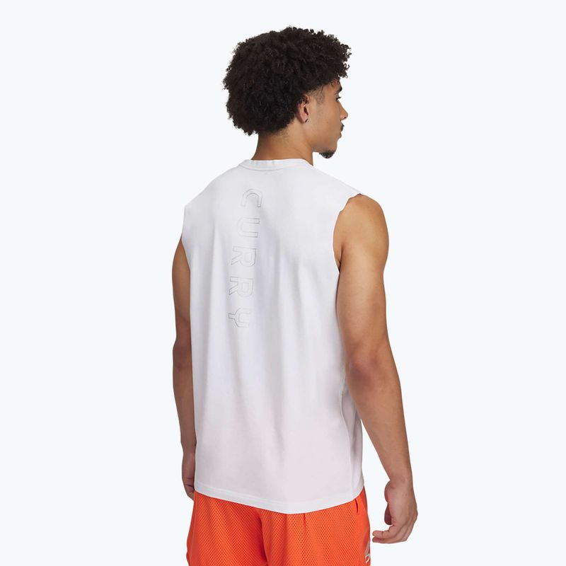 Under Armour Curry férfi kosárlabda póló fehér/fekete 2