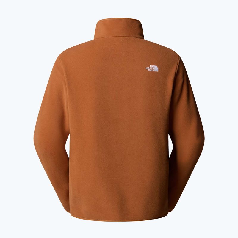 Férfi fleece pulóver The North Face Glacier Fleece 1/4 Zip égett umbra színben 5