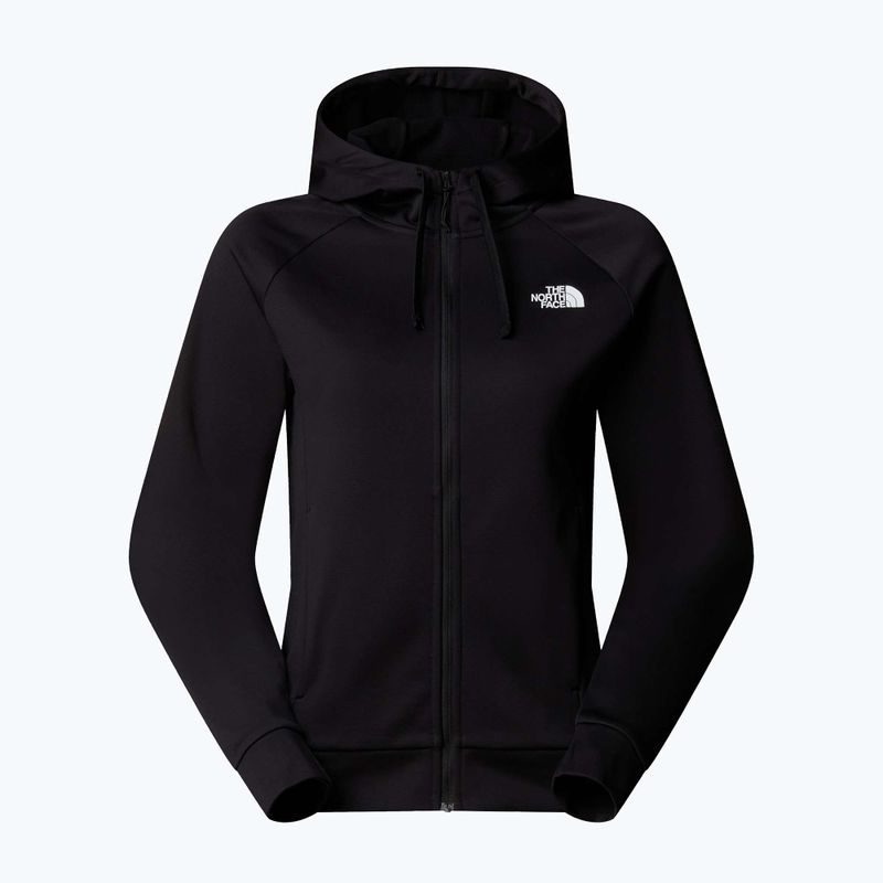 Női pulóver The North Face Reaxion 2.0 kapucnis, teljes cipzáras fekete melírozott 5