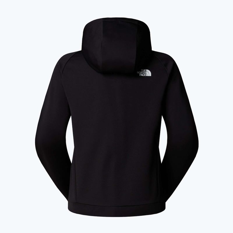 Női pulóver The North Face Reaxion 2.0 kapucnis, teljes cipzáras fekete melírozott 6
