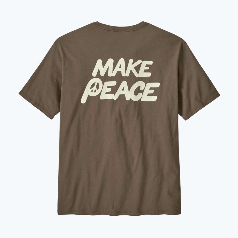 Férfi Patagonia Balance Organic Organic peace seeds / marlow barna póló 2