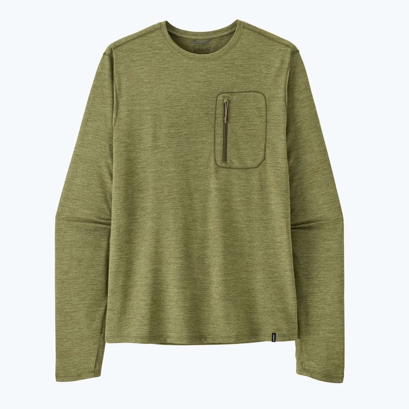 Férfi hosszú ujjú póló Patagonia Capilene Cool Sun caper green/buckhorn green x-dye 7