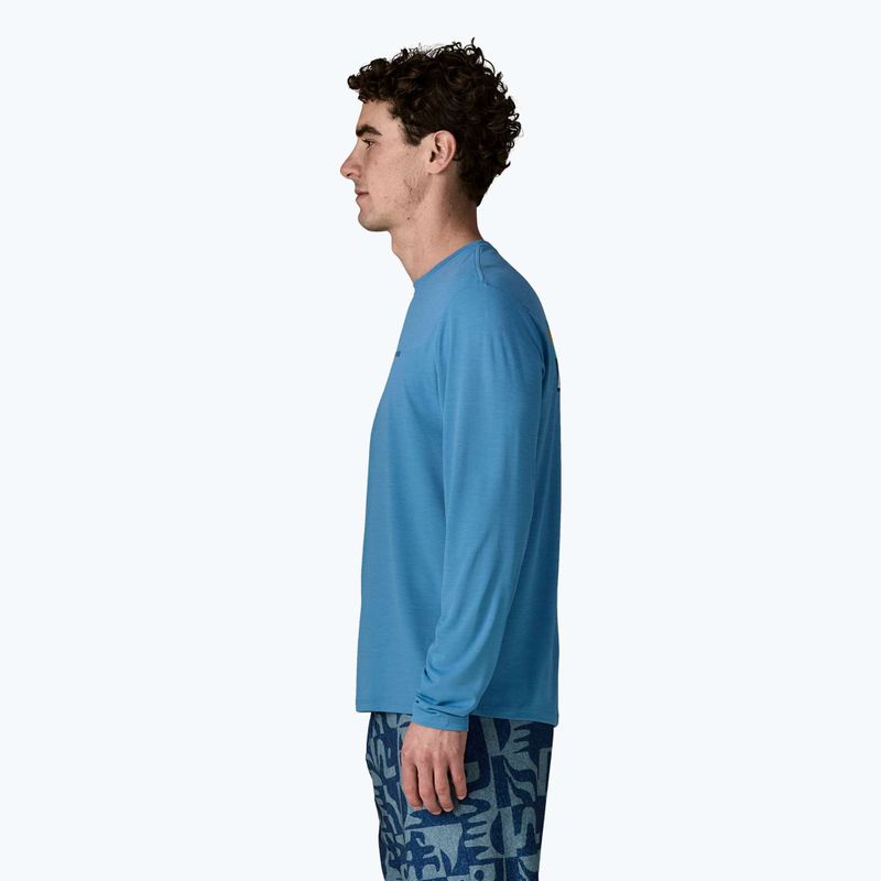 Férfi hosszú ujjú póló Patagonia Capilene Cool Daily - Boardshort Logo shore blue/light shore blue x-dye 4
