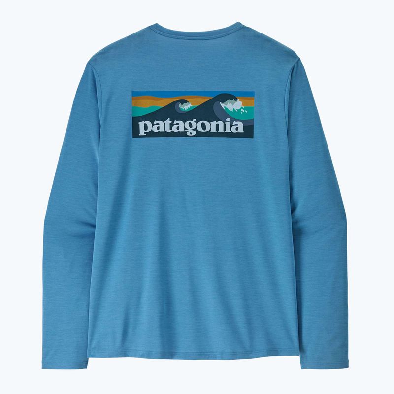 Férfi hosszú ujjú póló Patagonia Capilene Cool Daily - Boardshort Logo shore blue/light shore blue x-dye 5