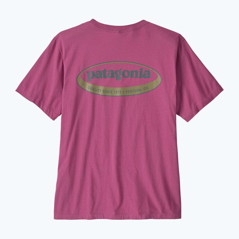Férfi póló Patagonia '95 Oval Logo faded magenta 2