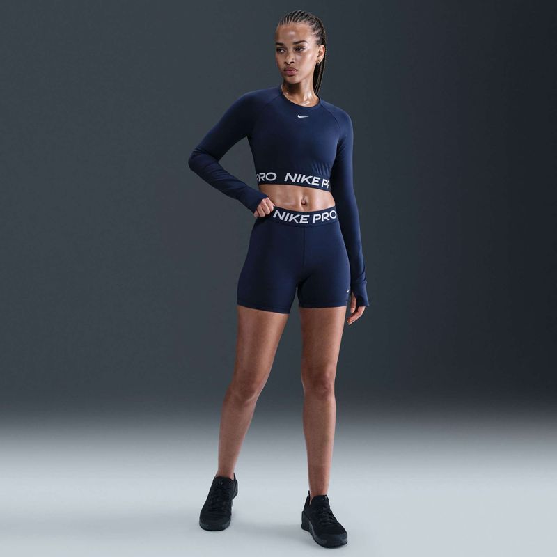 Női hosszú ujjú edzőfelső Nike Pro 365 Dri-Fit midnight navy/white 4