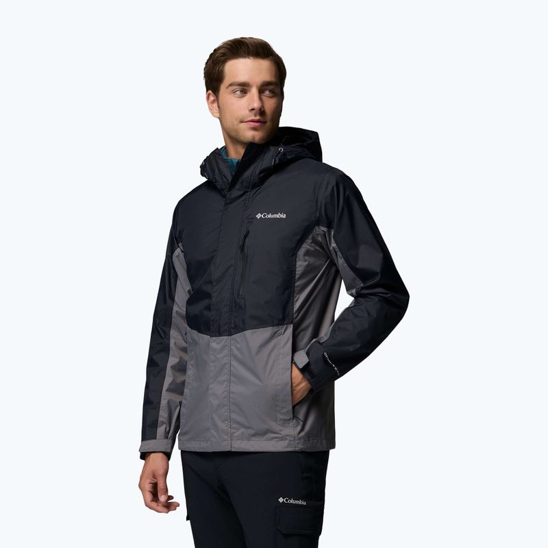 Férfi esőkabát Columbia Pouring Adventure III black/city grey 4