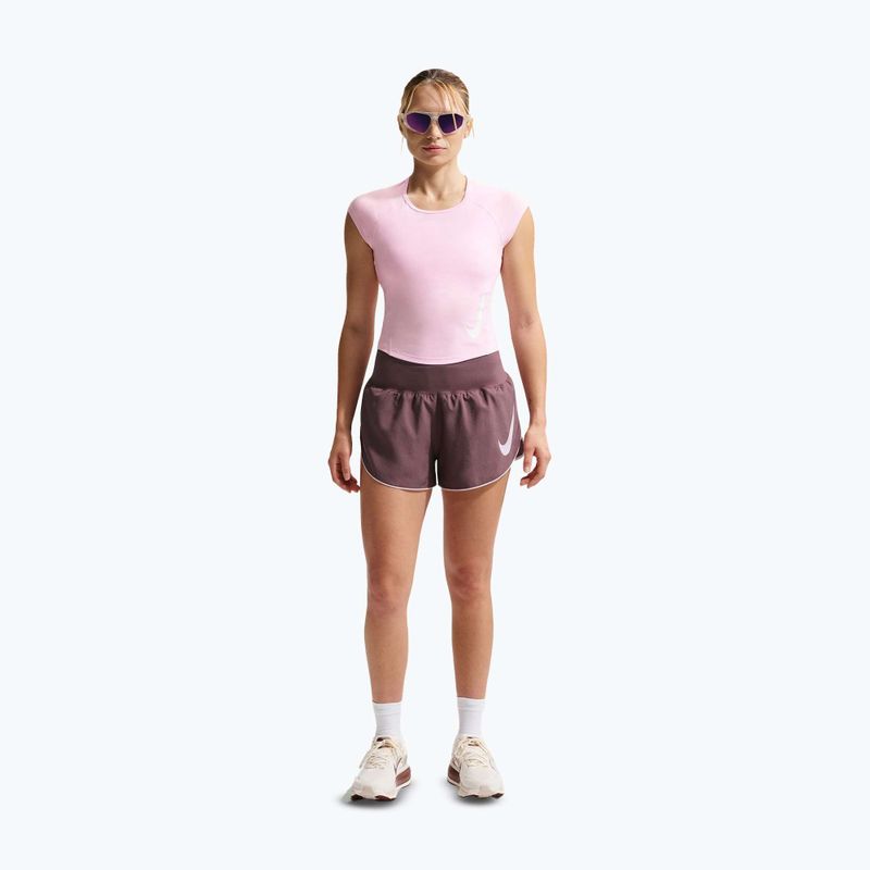 Női futópóló Nike Swoosh Run Dri-Fit pink foam/photon dust/white 2