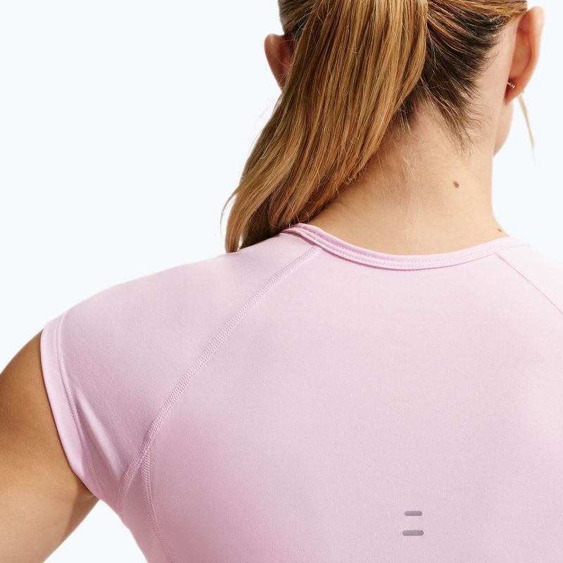 Női futópóló Nike Swoosh Run Dri-Fit pink foam/photon dust/white 5