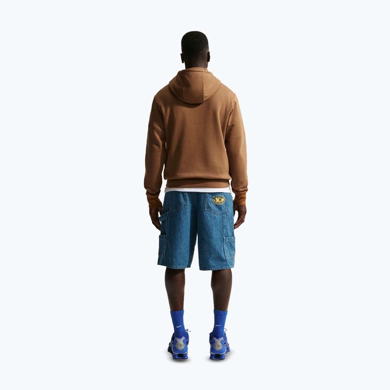 Férfi kapucnis pulóver Nike Club Pullover Hoodie ale brown/ale brown/white 3