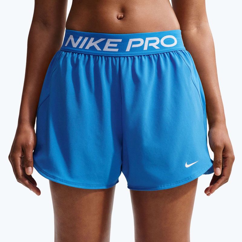 Női edzőshort Nike Pro 2in1 light photo blue/white 6