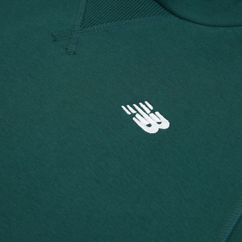 Gyerek pulóver New Balance Brush Back Small Logo Hoodie medusa green 8