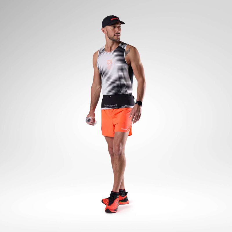 Férfi futóshort Rossignol Sapa 5" neon red 2