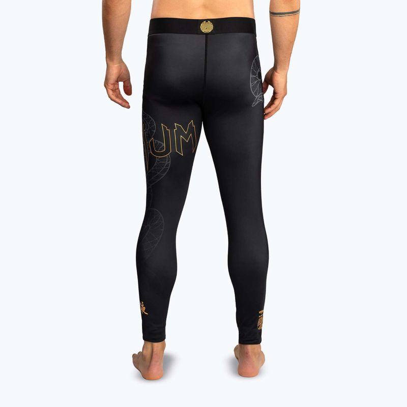 Férfi edzés leggings Venum Serpenti Spats black/silver/gold 3