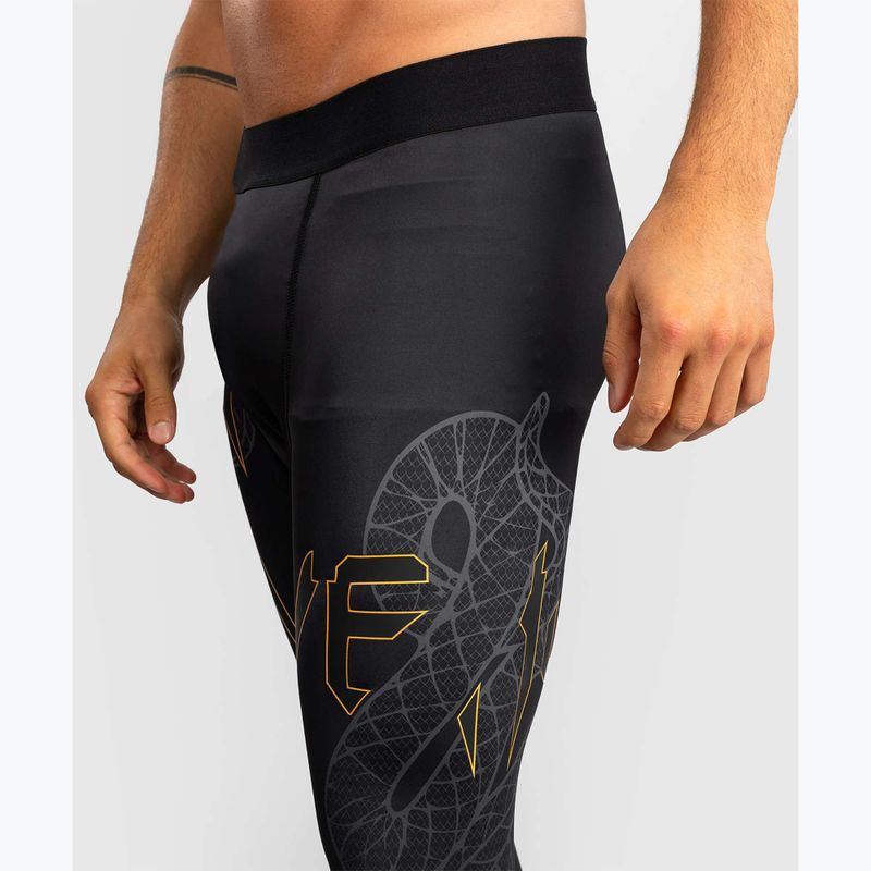 Férfi edzés leggings Venum Serpenti Spats black/silver/gold 6