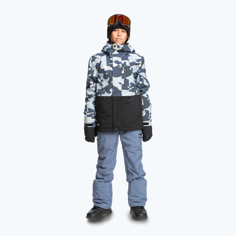 Gyerek snowboard kabát Quiksilver Mission Printed Block puzzle camo ice flow 2