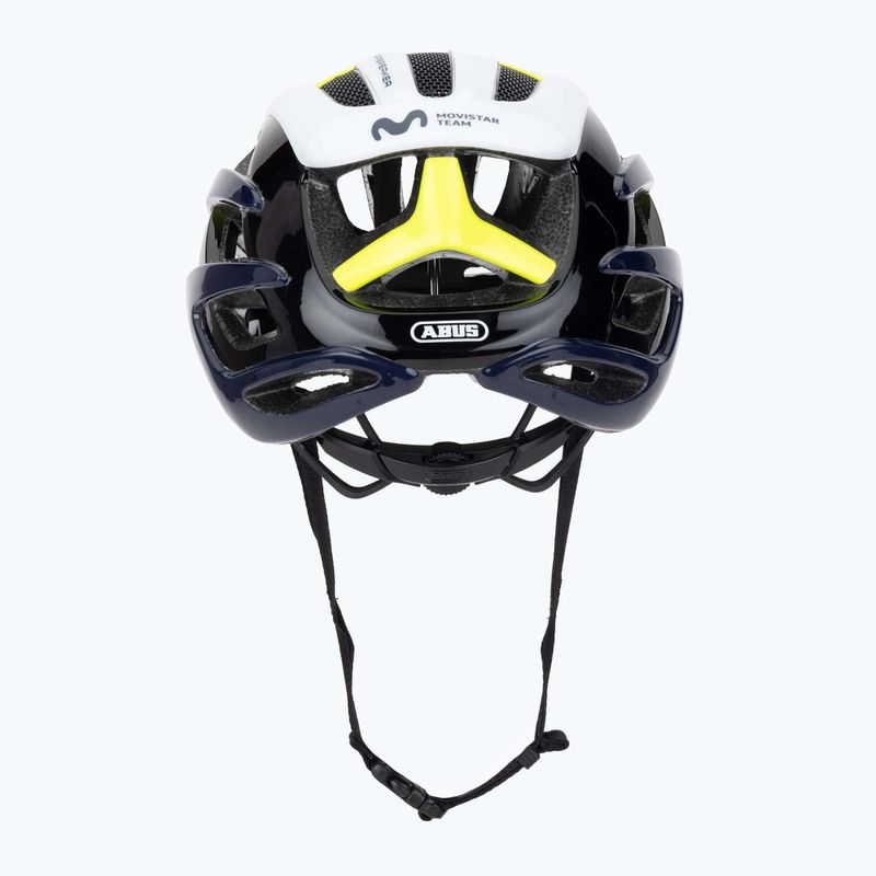 ABUS AirBreaker Movistar Team 24 navy/sárga/fehér kerékpáros sisak 4