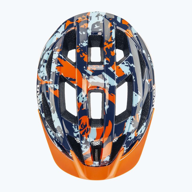 Gyerek kerékpáros sisak UVEX Air Wing 2 papaya/bubble blue 11