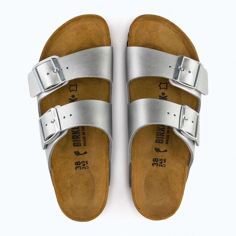 Női papucs BIRKENSTOCK Arizona BF Narrow silver 8