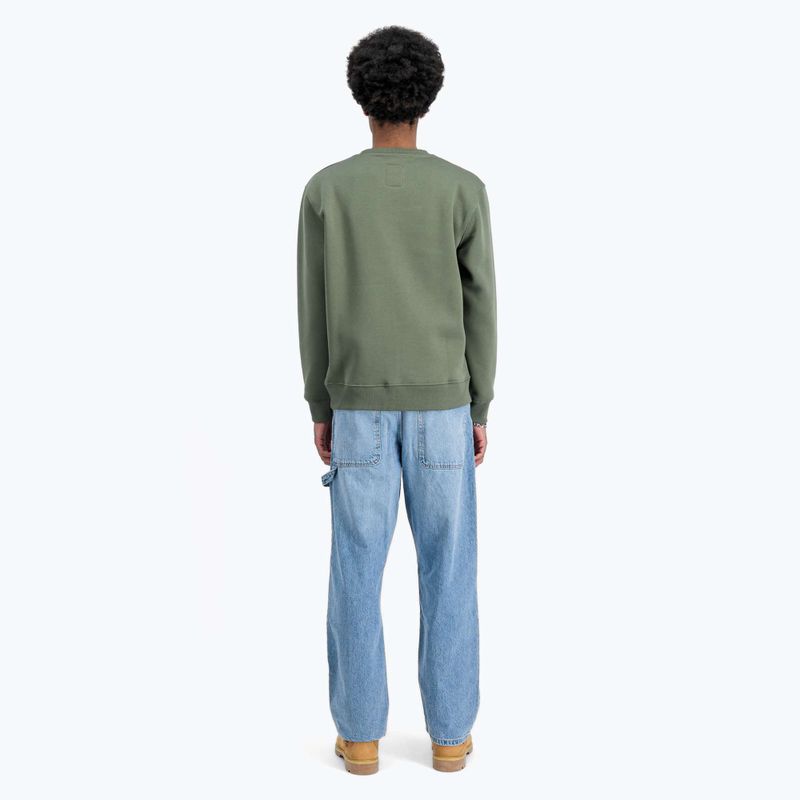 Alpha Industries férfi Basic sötét olívazöld pulóver 3