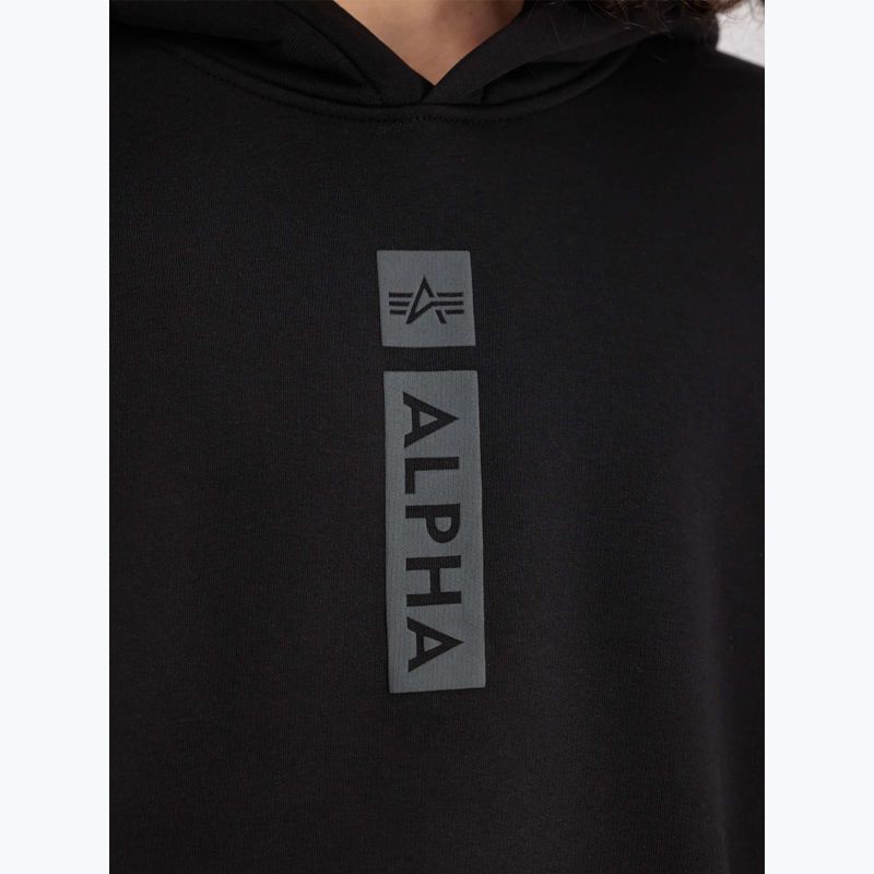 Férfi Alpha Industries Puff Print kapucnis pulóver fekete 5