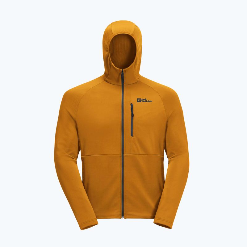 Férfi Jack Wolfskin Kolbenberg kapucnis Fz fleece pulóver sáfrányvirág 7