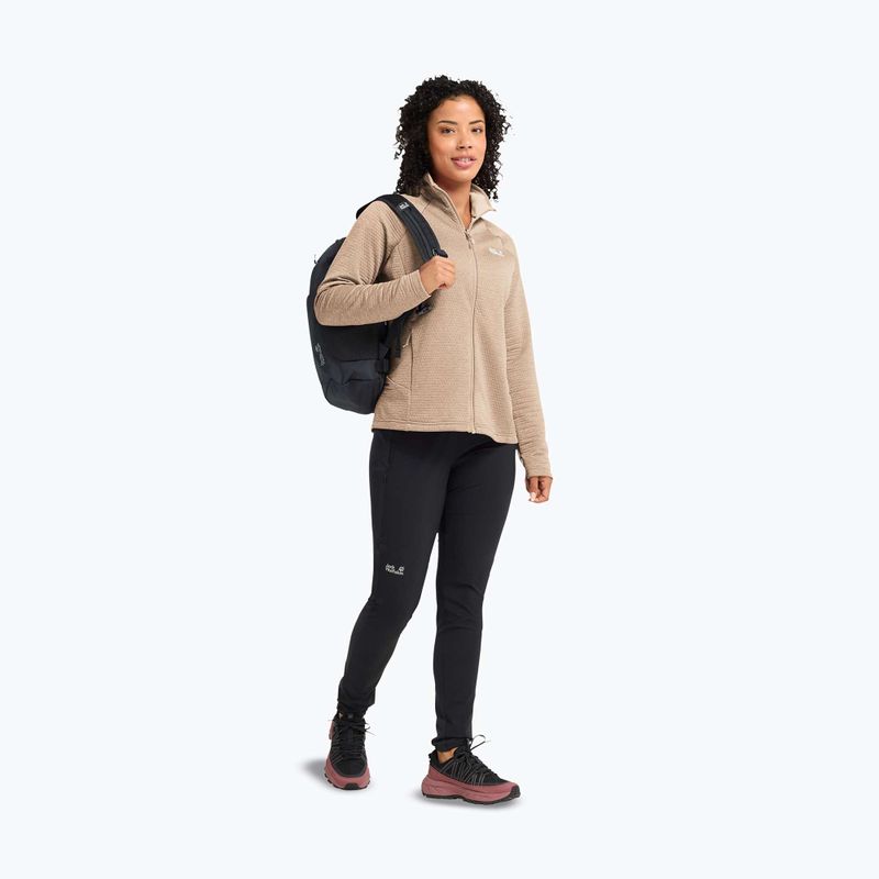 Női polár pulóver Jack Wolfskin Anytrail Full Zip oat 2