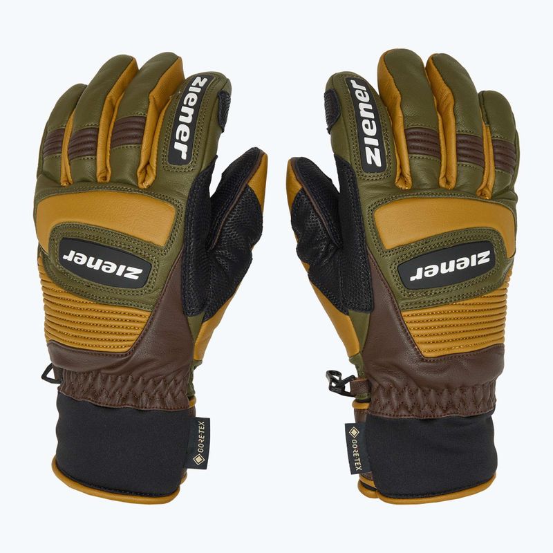 Férfi síkesztyű ZIENER Guard GTX + Gore Grip PR alpine dark/brown 4