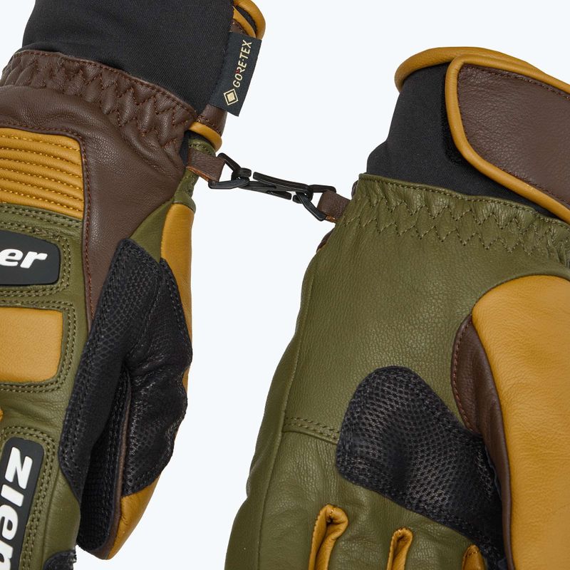 Férfi síkesztyű ZIENER Guard GTX + Gore Grip PR alpine dark/brown 6
