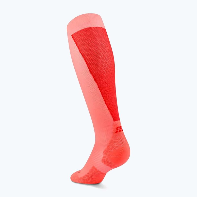 Férfi zokni CEP Ultralight Tall 4.0 neon coral/red 3