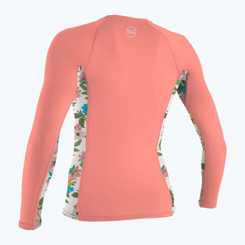 Női úszás hosszú ujjú O'Neill Side Print Rash Guard sivatagi virág / karácsonyi virágos 2