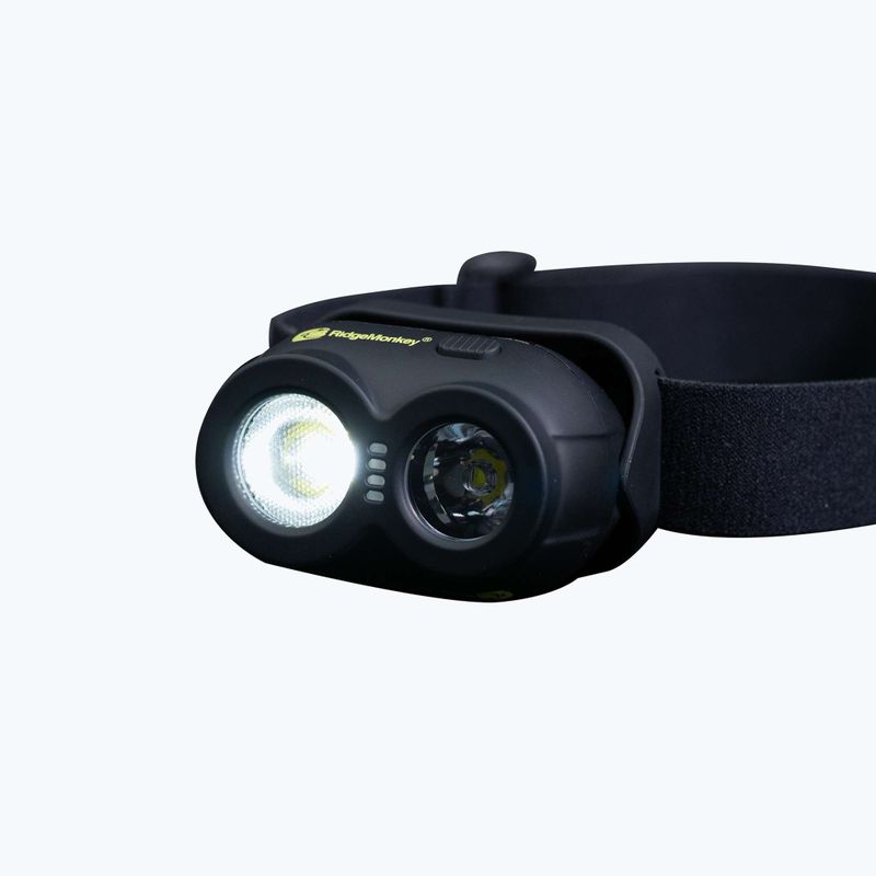 RidgeMonkey VRH150X USB újratölthető fejlámpa fekete RM HT150X fejlámpa 2