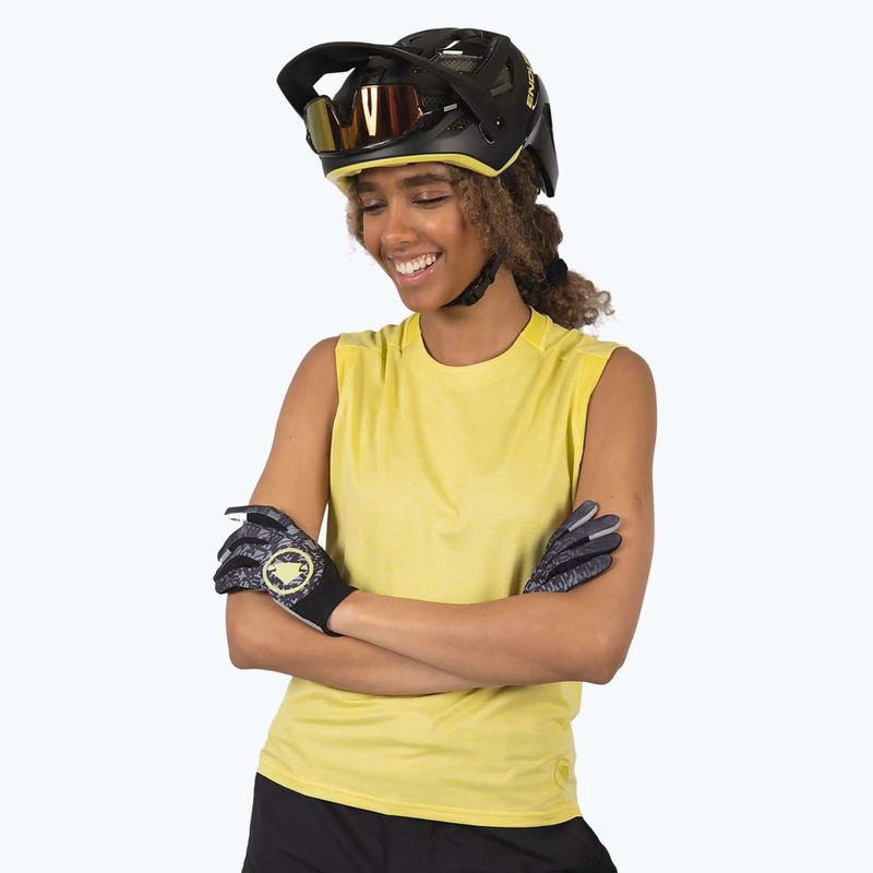 Női kerékpáros póló Endura Singletrack Tank Top sulphur 4
