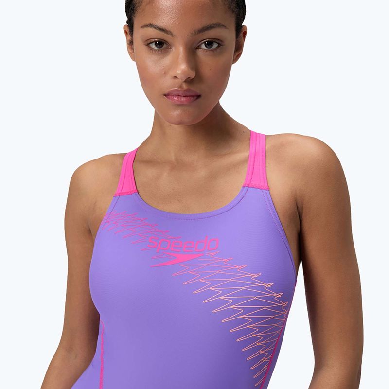 Speedo Medley Logo Medalist egyrészes úszódressz indigókék fényben 5