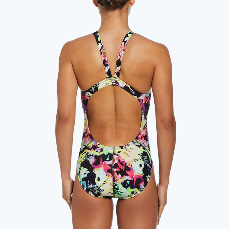 Női egyrészes fürdőruha Nike Hydrastrong Multi Print Fastback rainbow 6