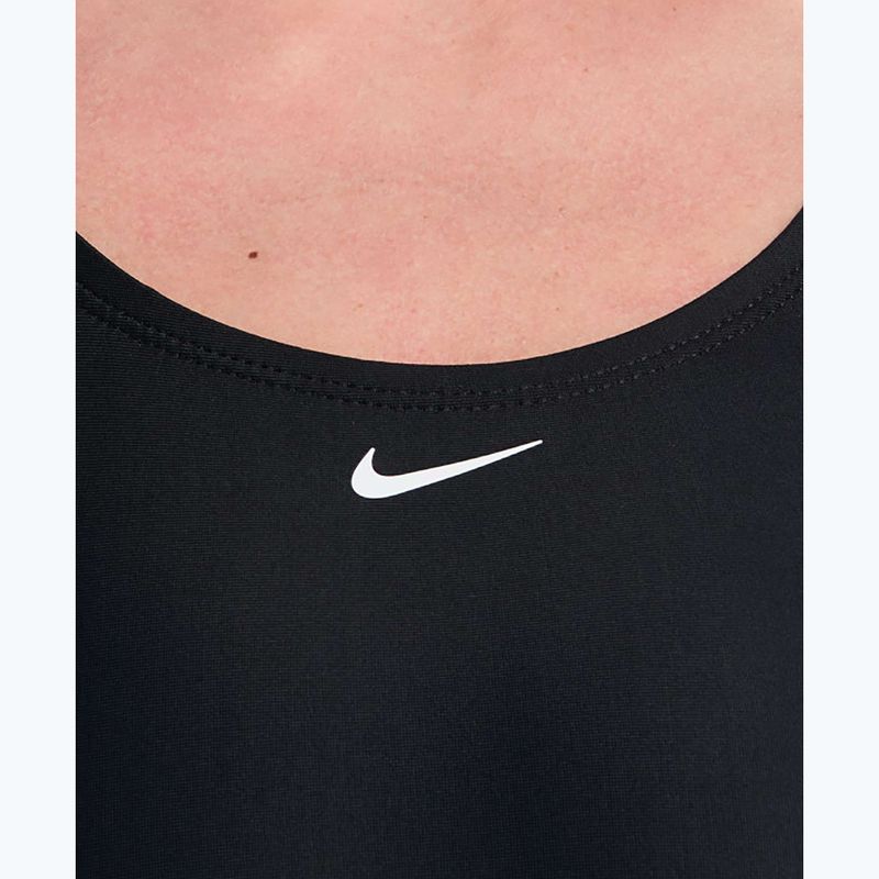 Női egyrészes fürdőruha Nike Logo Tape Fastback black 4