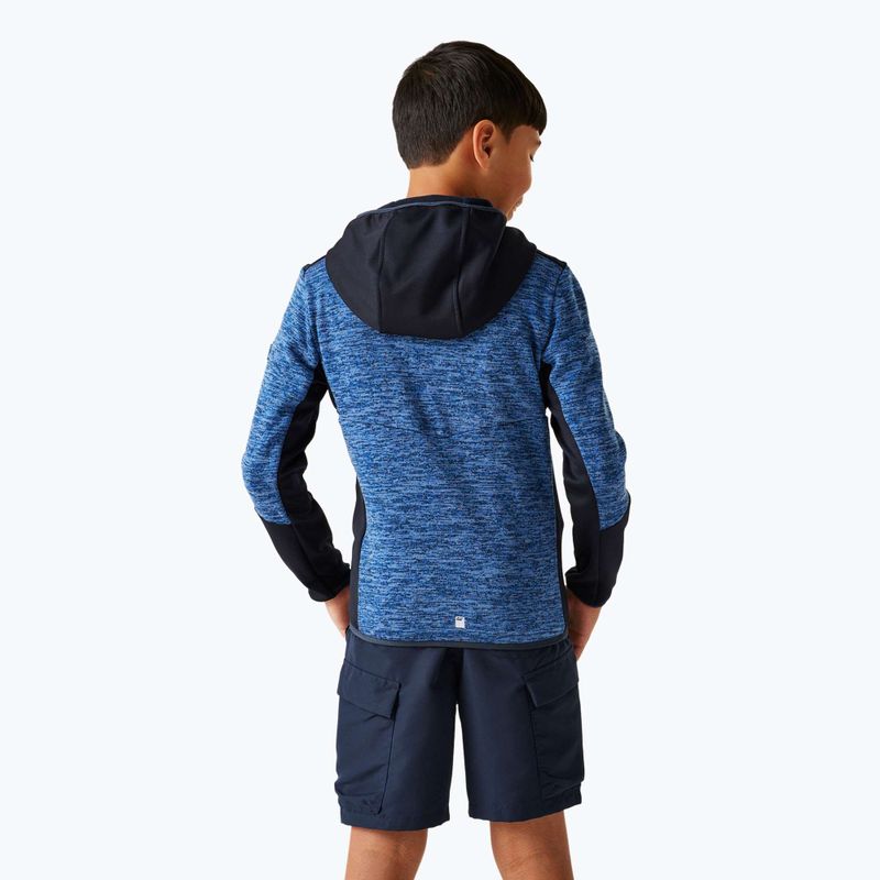 Gyermek fleece kapucnis pulóver REGATTA Dissolver X olimpiai kék/tengerész színű 3