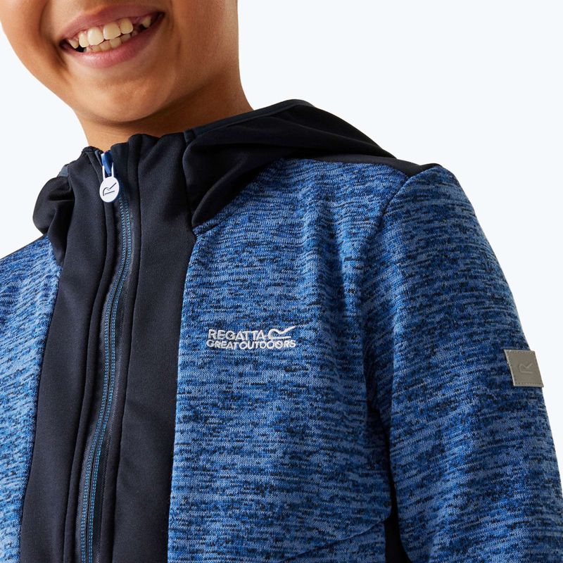 Gyermek fleece kapucnis pulóver REGATTA Dissolver X olimpiai kék/tengerész színű 4