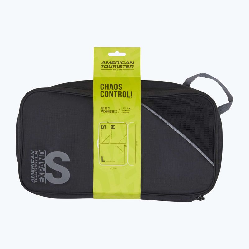 Szerokie etui na akcesoria American Tourister Packing S/M/L 3 pcs. black/grey 7