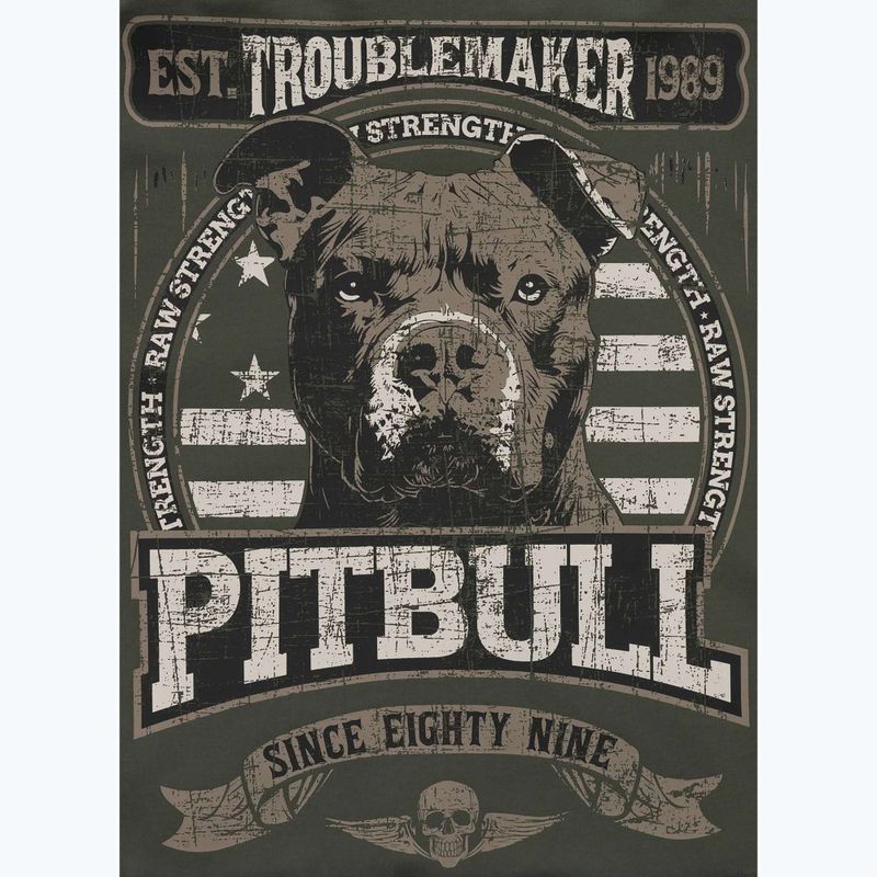 Férfi Pitbull Troublemaker kapucnis pulcsi régi zöld 9