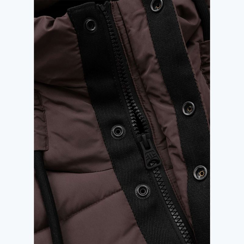 Női téli dzseki Pitbull Amalia Padded Hooded dark chocolate 8