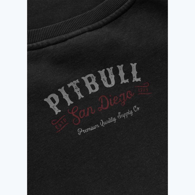 Férfi pulóver Pitbull Strenght & Respect Crewneck washed dark graphite 11