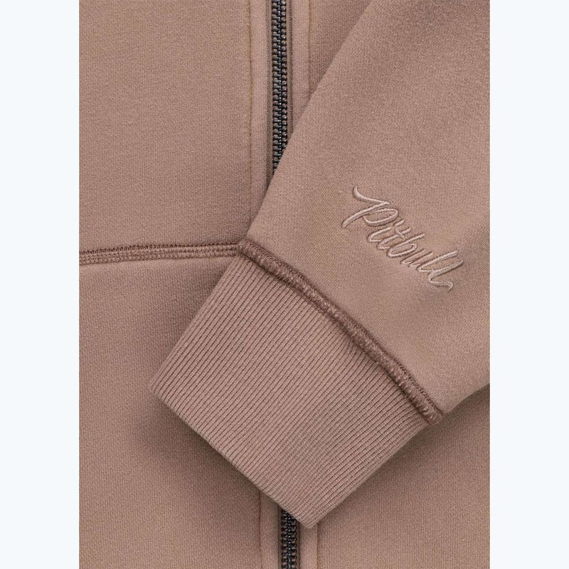 Női pulóver Pitbull Skull Surf Hooded Zip chocolate mousse 12