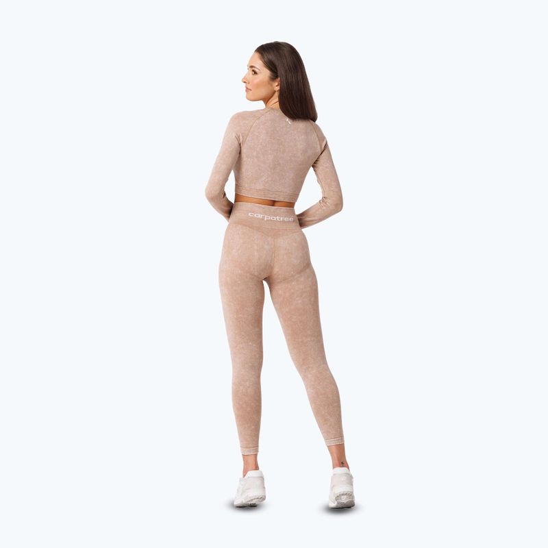 Női hosszú ujjú edzőruha Carpatree Yasmine Seamless bézs kőmosás 3