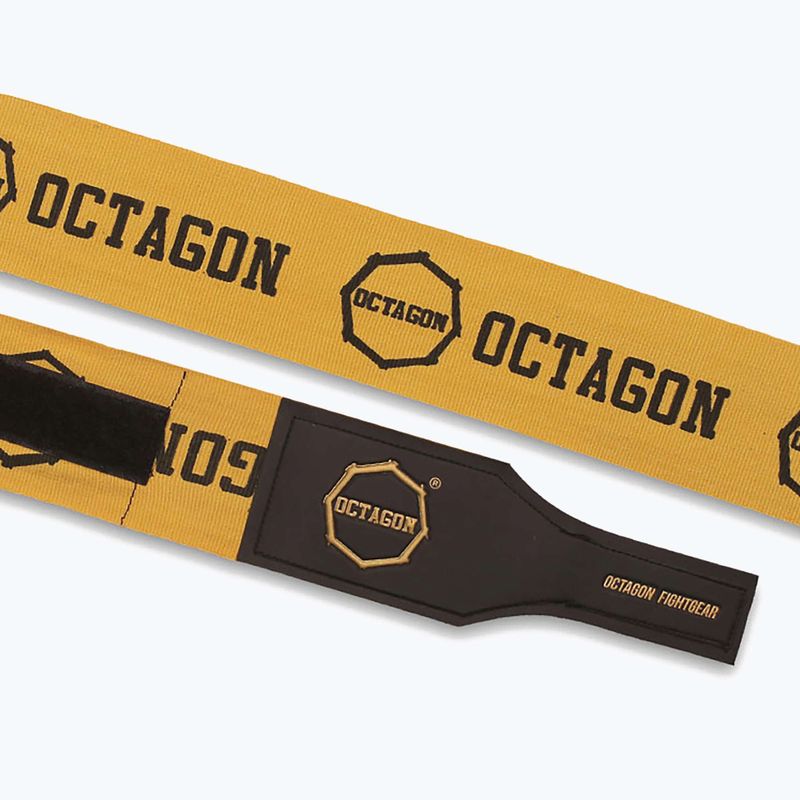 Boxkesztyű kötések Octagon Fightgear Supreme Printed 300 cm gold 3