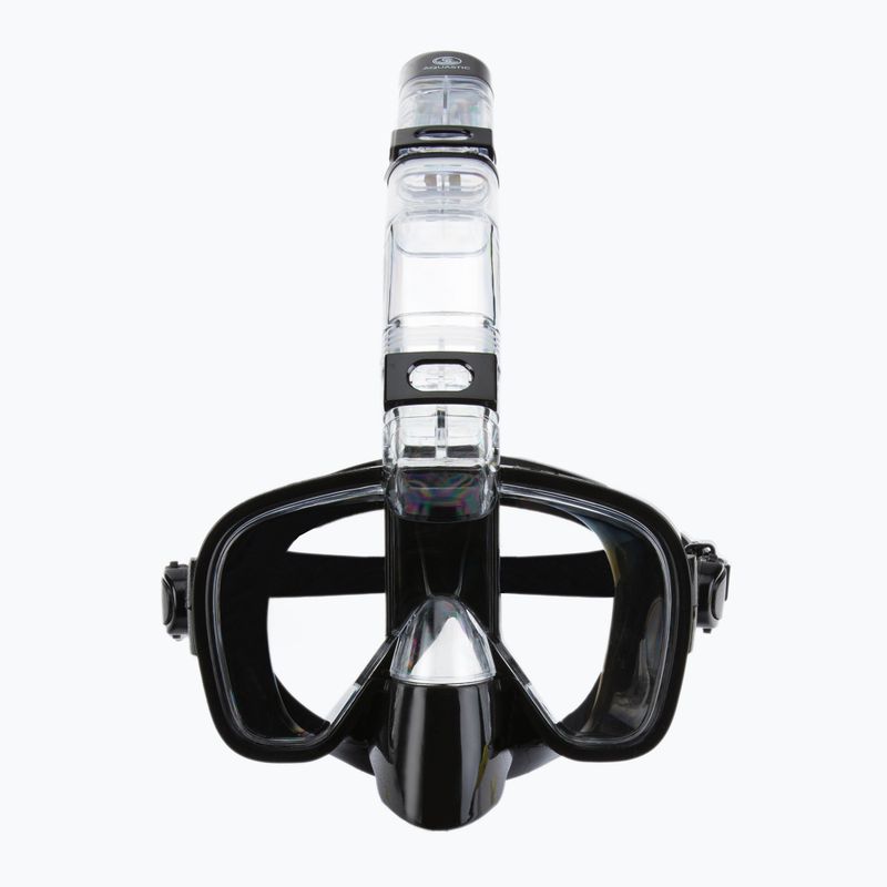 AQUASTIC fekete snorkeling szett Maszk + Pipa SMFK-01SC 13